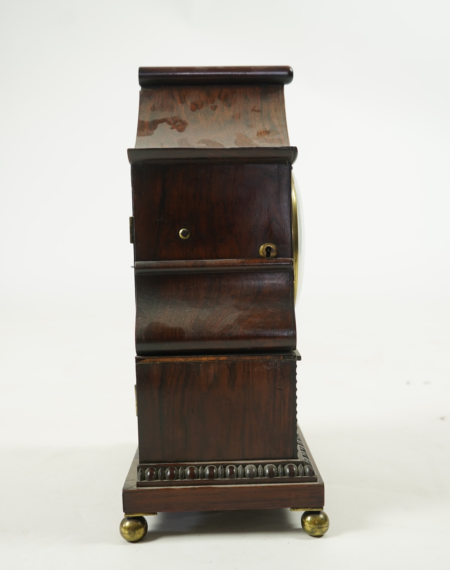 A Regency rosewood double fusee bracket clock, by C. Harris, Cornhill, London